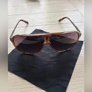 Carrera Tortoiseshell Aviator Sunglasses with Dark Lenses